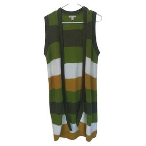 EUC CATO long knit stripped cardigan